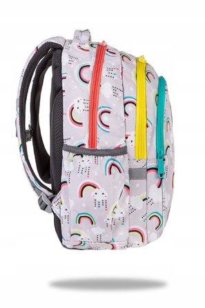 Багатовідсінковий шкільний рюкзак CoolPack, сіро-сріблястий, рожевий, багатоколірний, 21 л