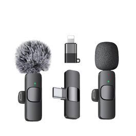 Бездротові кліп-мікрофони для iPhone/Android/комп'ютера/iPad - 2 шт. з шумозаглушенням для відеозйомки, Vlogging, TikTok, YouTube, Plug-and-Play