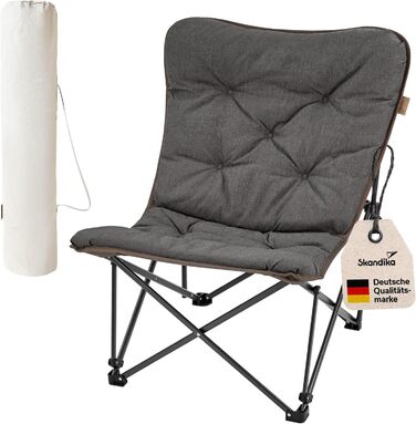 Крісло-трансформер Skandika Moonchair XL/Mala - сіре, для відпочинку на природі та вдома