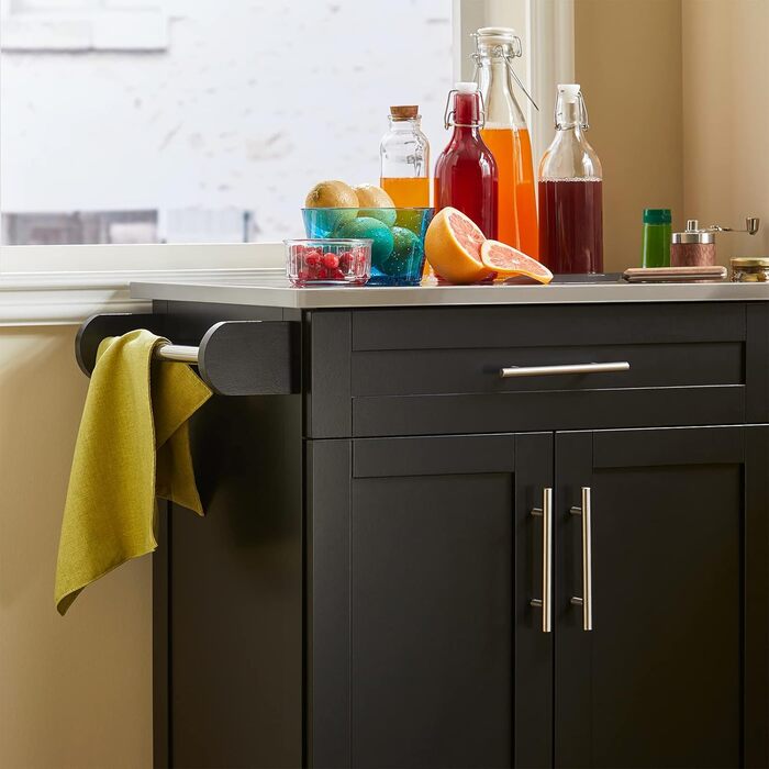 SoBuy Kitchen Cart with Wheels - Mobile Kitchen Island with Countertop