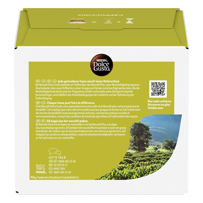 Кавові капсули NESCAFÉ Dolce Gusto Cappuccino, 30 капсул (набір 3 упаковки), 349.67 г