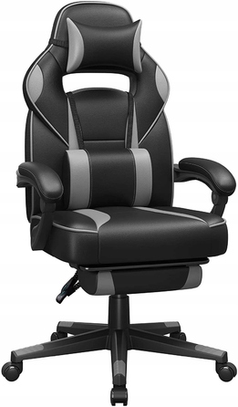Ігрове крісло SONGMICS OBG073B03, чорно-сіре