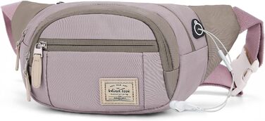 Wind Took Stylish Large Waist Bag/Fanny Pack/Chest Bag/Phone Pouch with Headphone Port for Travel, Hiking, Outdoor, Running - Women, 35x7.5x15cm (Deep Purple)