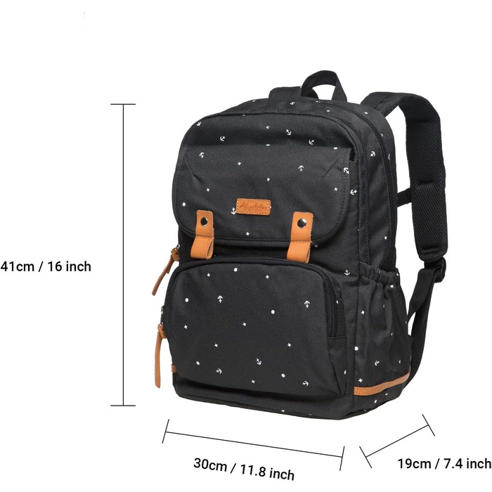 Жіночий рюкзак Kauko: студентський, для ноутбука, у дорогу, чорний (K8009)