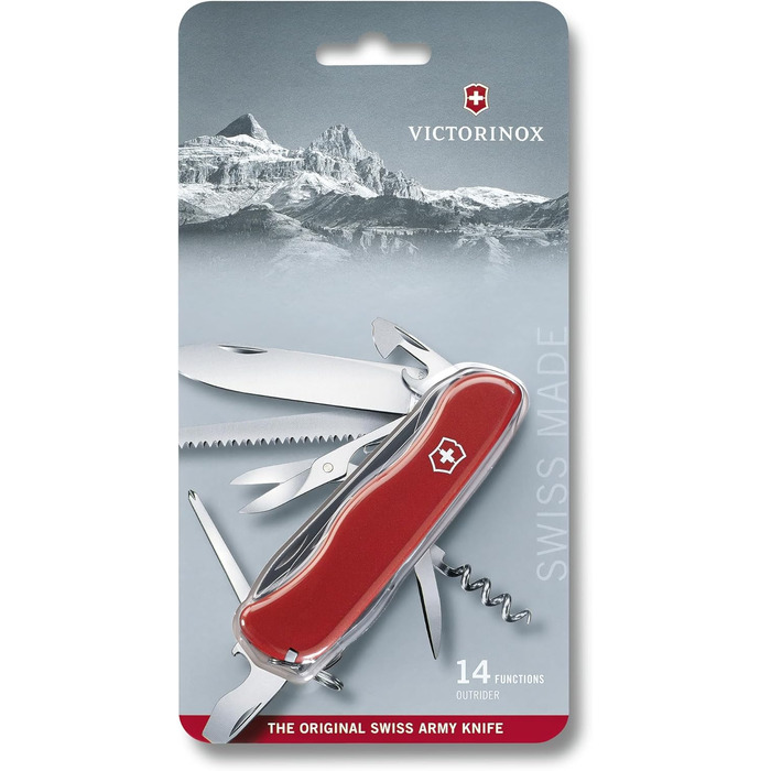 Швейцарський мультитул Victorinox Outrider з 14 функціями, ніж та викрутка 3 мм (червоний)