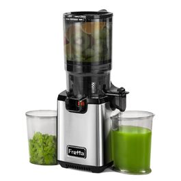 Шнекова соковижималка Fretta Slow Juicer з нержавіючої сталі для овочів та фруктів, сіра