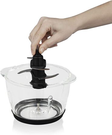 Електричний подрібнювач Cloer 6829 Multi-Zerkleinerer: для фруктів, овочів, горіхів, м'яса, 400 Вт, скло/нержавіюча сталь