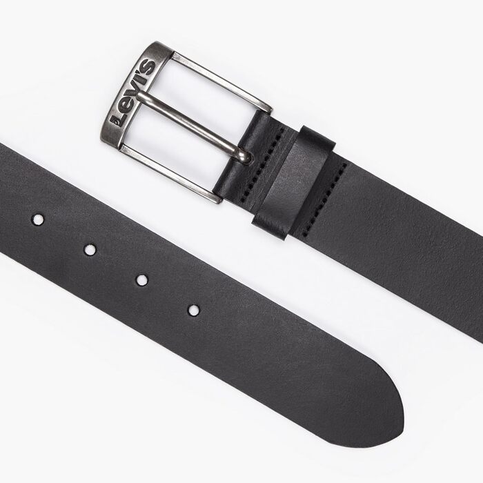 Чоловічий шкіряний ремінь Levi's New Duncan, колір чорний