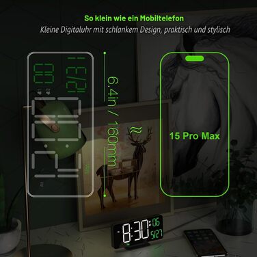 Цифровий LED годинник-будильник KOSUMOSU 6.7
