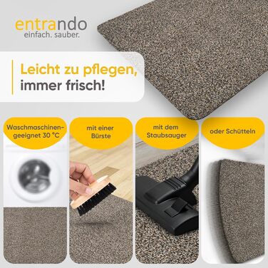 Килимок Entrando 40x60 см - бавовна, антиковзаючі, для дому та вулиці - під двері, терасу, балкон