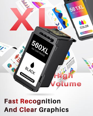 Картриджі Canon PG-560XL та CL-561XL (чорний та кольоровий), сумісні з принтерами Canon, набір