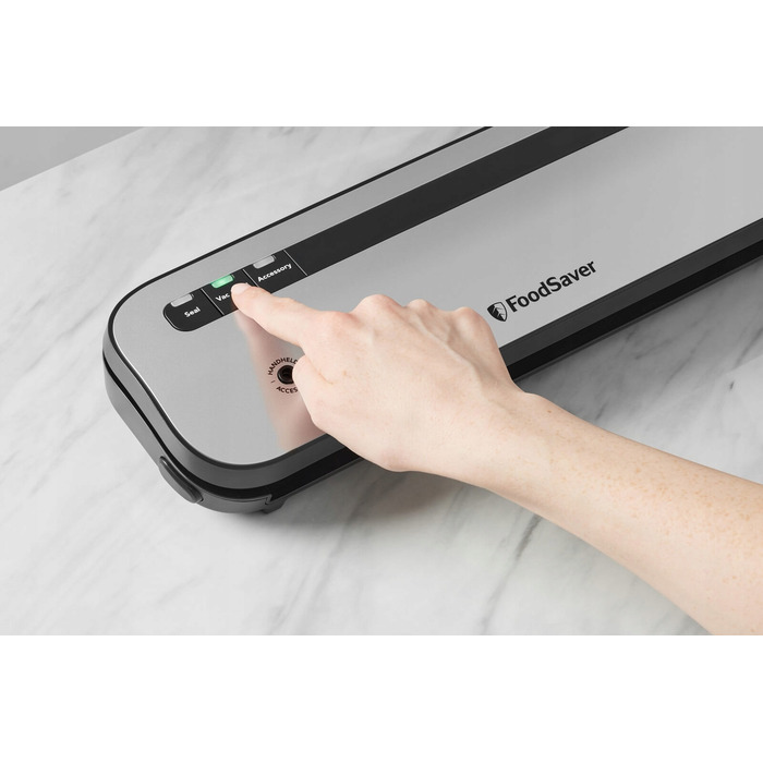 Вакууматор FoodSaver VS1290X, сріблястий, 120 Вт, 28 см