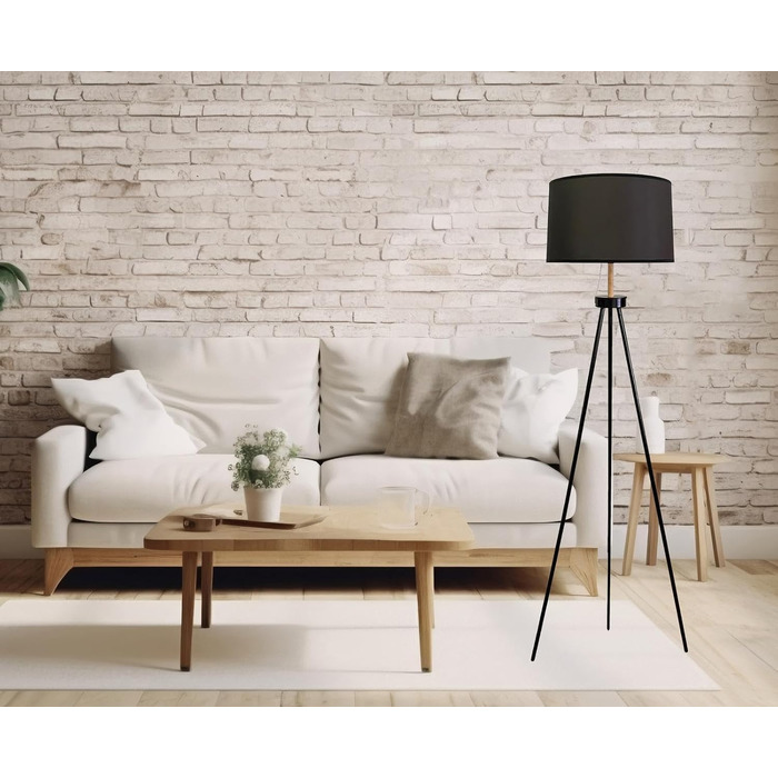 Стельова лампа Bel Air Home NAPOLI на штативі з 3 ніжками, чорна - 160 см, сучасний дизайн