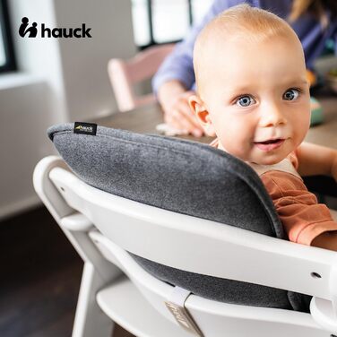 Сидіння-вкладиш Hauck Alpha Cosy для стільчика Alpha+, Beta+, Arketa, з високою спинкою та боковою підтримкою, для дітей 6-36 місяців, колір Jersey Charcoal