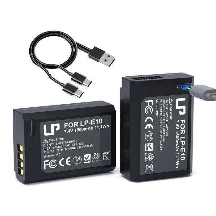 Комплект акумуляторів LP-E10 1600mAh (3 шт.) та USB-зарядний пристрій на 3 слоти для камер Canon