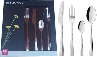 Набір столових приборів Ambition Siena, 48 предметів, на 12 осіб, полірована сталь