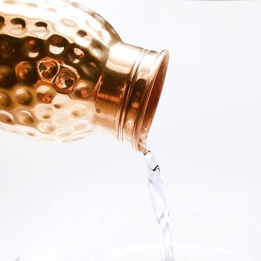 Ayurvedic copper water bottle, leak-proof, pure copper vessel 900ml/30oz, design 9