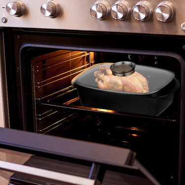 Relaxdays Braiser with Lid and Aroma Knob