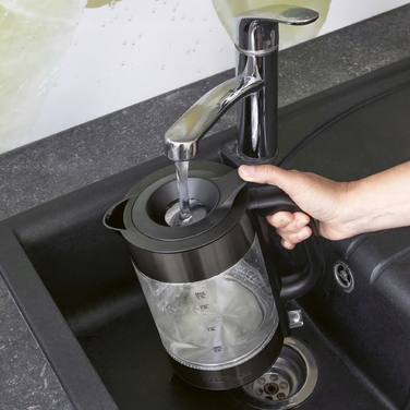 Електричний чайник Profi Cook WKS501331, 2200 Вт, 1,7 л, сріблястий/сірий