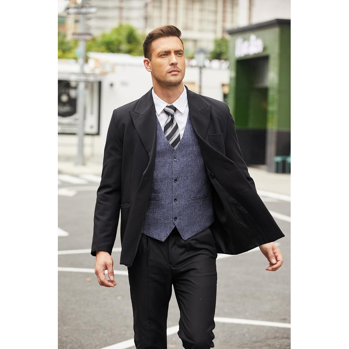 Жилет чоловічий COOFANDY Casual Business Slim Fit, 3XL, Синій