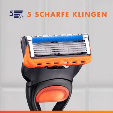 Бритва Gillette Fusion 5 Power для чоловіків, електрична станок для вологого гоління, металева, чорна, 1 шт
