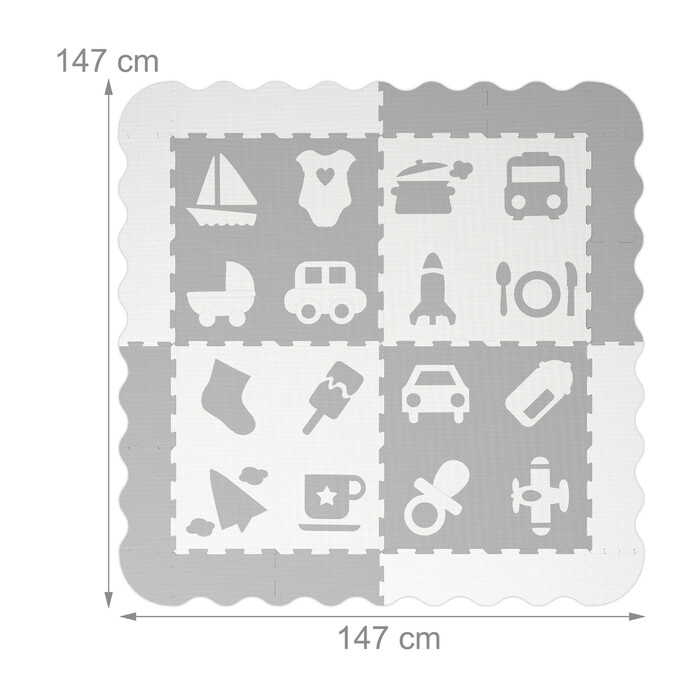 Relaxdays Puzzle Mat Symbols