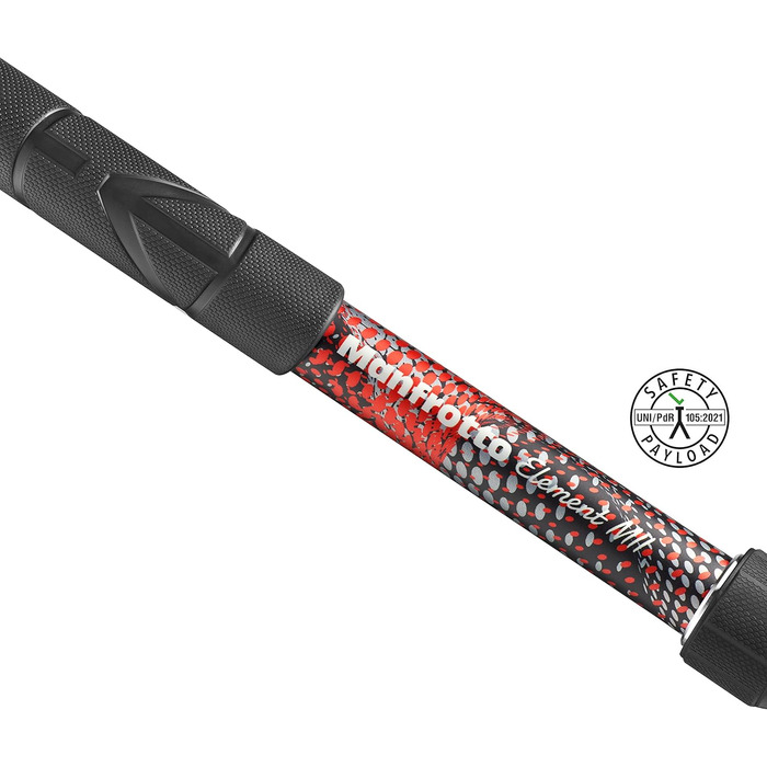 Manfrotto Element MII MMELMIIA5RD - легкий червоний монопод з алюмінію, 5 секцій, для камер, до 16 кг