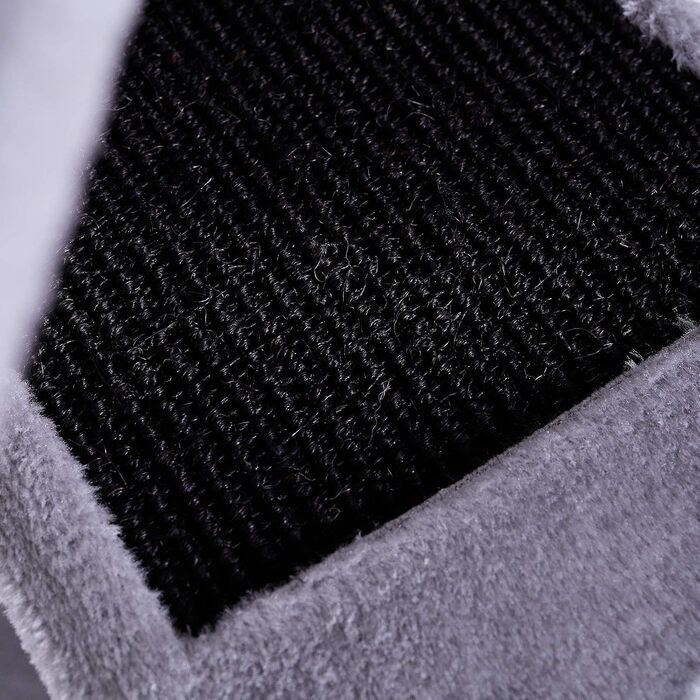 Драбина для котів Lionto з 3 платформами та затишним лежанкою, висота 100 см, котячий будиночок з сизалевим мотузком та м'яким плюшем, підходить для кошенят та великих котів, ідеальний догляд за кігтями, сірий/світло-сірий