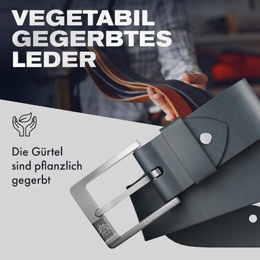 Чоловічий шкіряний ремінь преміум-якості, виготовлений у Німеччині, з подарунковою коробкою. Ширина 40 мм, колір морської хвилі, під джинси, чино та костюм. Довжина 145 см.