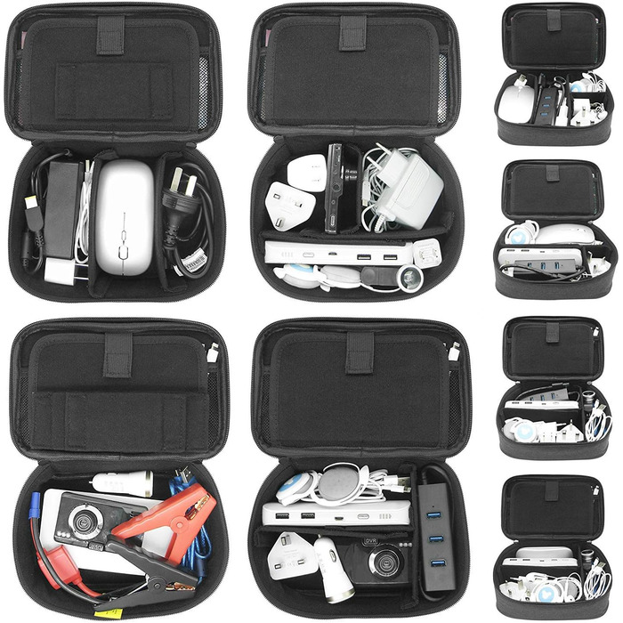 Органайзер для кабелів та аксесуарів Sisma - універсальна сумка-чохол (сірий)