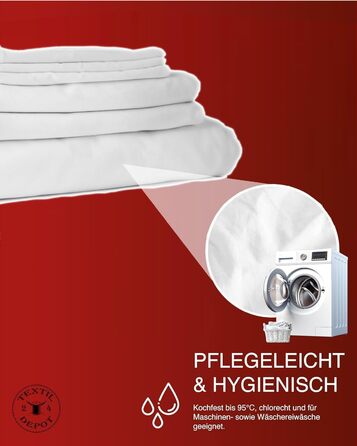 Texpot fitted sheet 240 x 300 cm, smooth white, 100% cotton, without elastic, also suitable for crafting and painting.