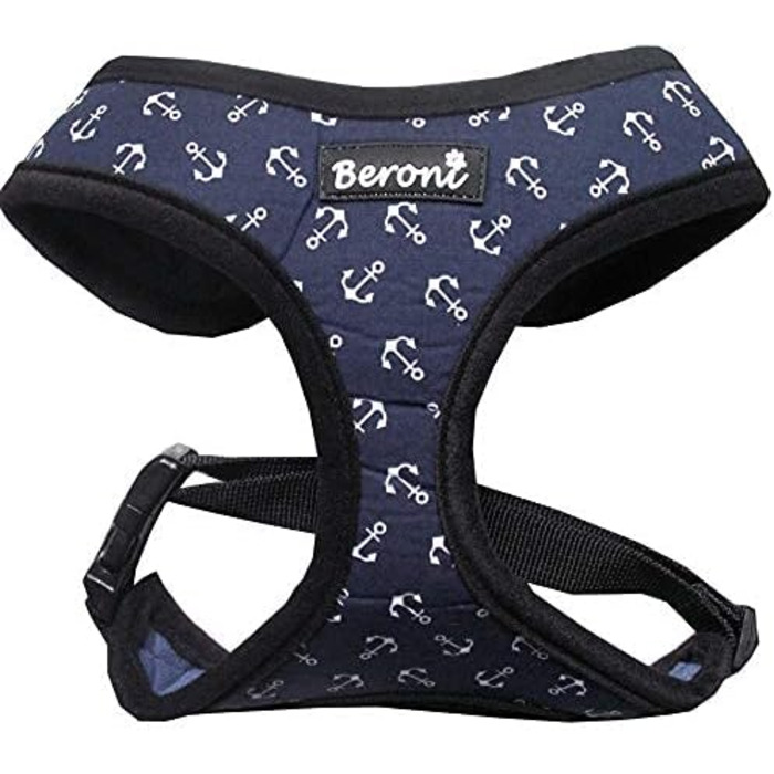 Шлейка для собак Softgeschirr, шлейка для грудей Anker Maritim, регульована, для відпочинку, літо (L (ОБ: 37-42см, Грудка: 47-63см)) (M)