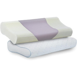 Ортопедична подушка для шиї Paradies Latex Vario-Ergonomic 40x80 см, ергономічна, сертифікат IGR, висота 13 см, з м'якою зоною