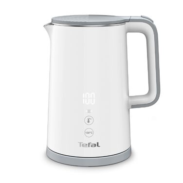 Електричний чайник Tefal Includeo KI5338, 1.5 л, 2400 Вт, білий — з протиковзаючою ручкою та знімним фільтром