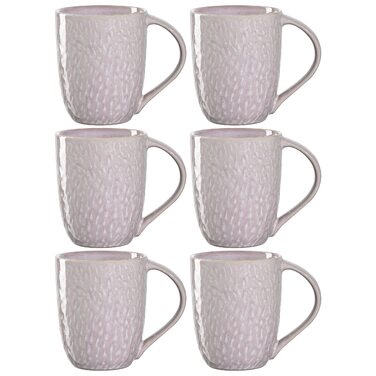 Керамічні чашки Leonardo Matera, 6 шт., сірі, 430 мл, придатні для миття в посудомийній машині та мікрохвильовій печі