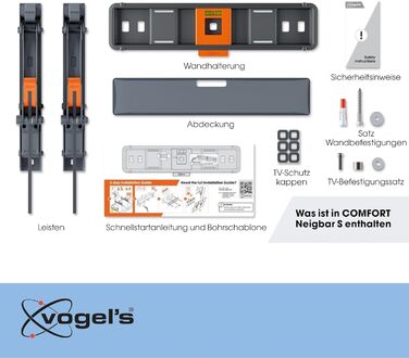 Vogel's Tilt TV Wall Mount for 32-65 Inch TVs - 25kg Capacity, VESA 400x400, Universal Compatibility