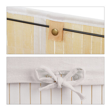 Relaxdays Bamboo Laundry Basket Rectangular