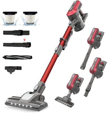 Бездротовий пилосос Akitas V10: 30V, 450W, до 50 хв роботи, 3 режими, для дому та тварин. Безщітковий двигун, Li-Ion акумулятор