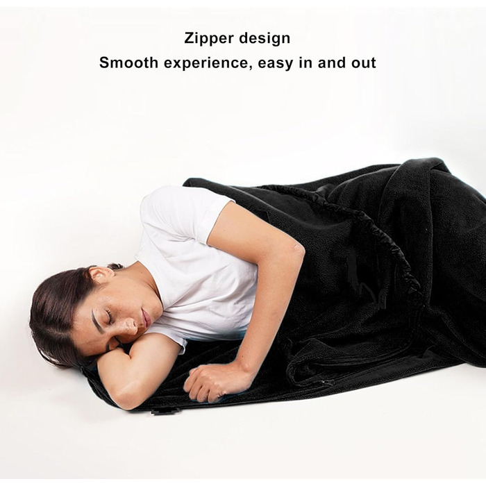Fleece sleeping bag liner, washable, durable, soft sleeping bag liner, portable, widely used for travel