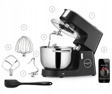 Кухонний комбайн Mozano Kitchen Machine 3200, 2300 Вт, чорний