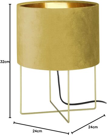 Настільна лампа Fischer & Honsel Aura: класичний дизайн, золото, смарагдовий відтінок, E14, 34см