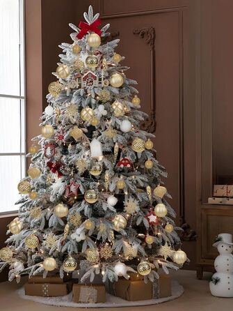 50 блакитних новорічних куля для прикраси ялинки, нес broken, з золотим ефектом