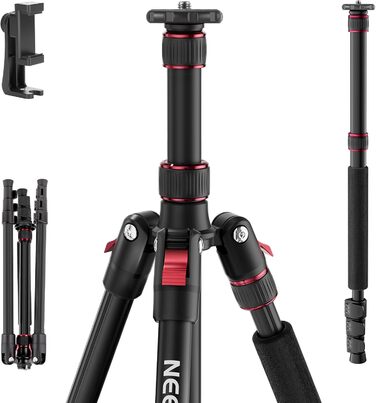 Штатив для камери NEEWER Basics TP15: монопод, 71' алюміній, для DSLR, iPhone, відеозйомка