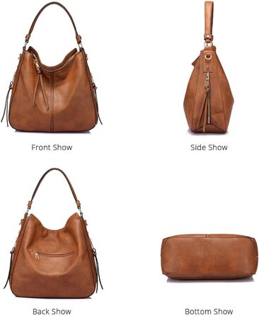 Сумка жіноча Reaer середнього розміру, шопер велика, PU шкіра, чорно-пісочний колір, на блискавці (L, коричнево-золота блискавка)