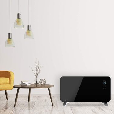 Конвектор Cecotec Ready Warm 6670 Crystal Connection з підсвічуванням, 1000 Вт, WiFi, термостат, таймер, для ванної кімнати (IP24), безшумний, чорний