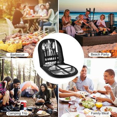 Набір посуду для кемпінгу Penobon на 2 особи, 10 шт. Нержавіюча сталь, для кемпінгу, пікніка, подорожей