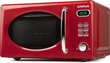 Мікрохвильова піч G3 Ferrari Sapormio Vintage, 1150W, 20 л, 8 програм, червона