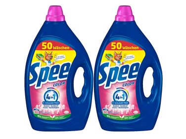 Рідкий пральний засіб Spee Aktiv Gel Color 4+1 для кольорових речей, 2.25 л (набір 2 шт, 100 прань), 20-60°C