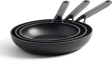 Сковорода для млинців KitchenAid Classic 24 см, кований алюміній, анодована, керамічне антипригарне покриття без PFAS, для індукції, духовки та посудомийки, чорна. Набір сковорідок 20/24/28 см.