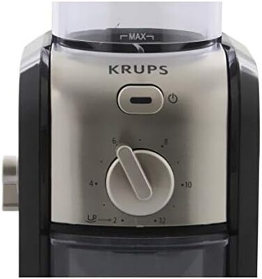 Кавомолка Krups GVX242 з жорновим механізмом, чорна